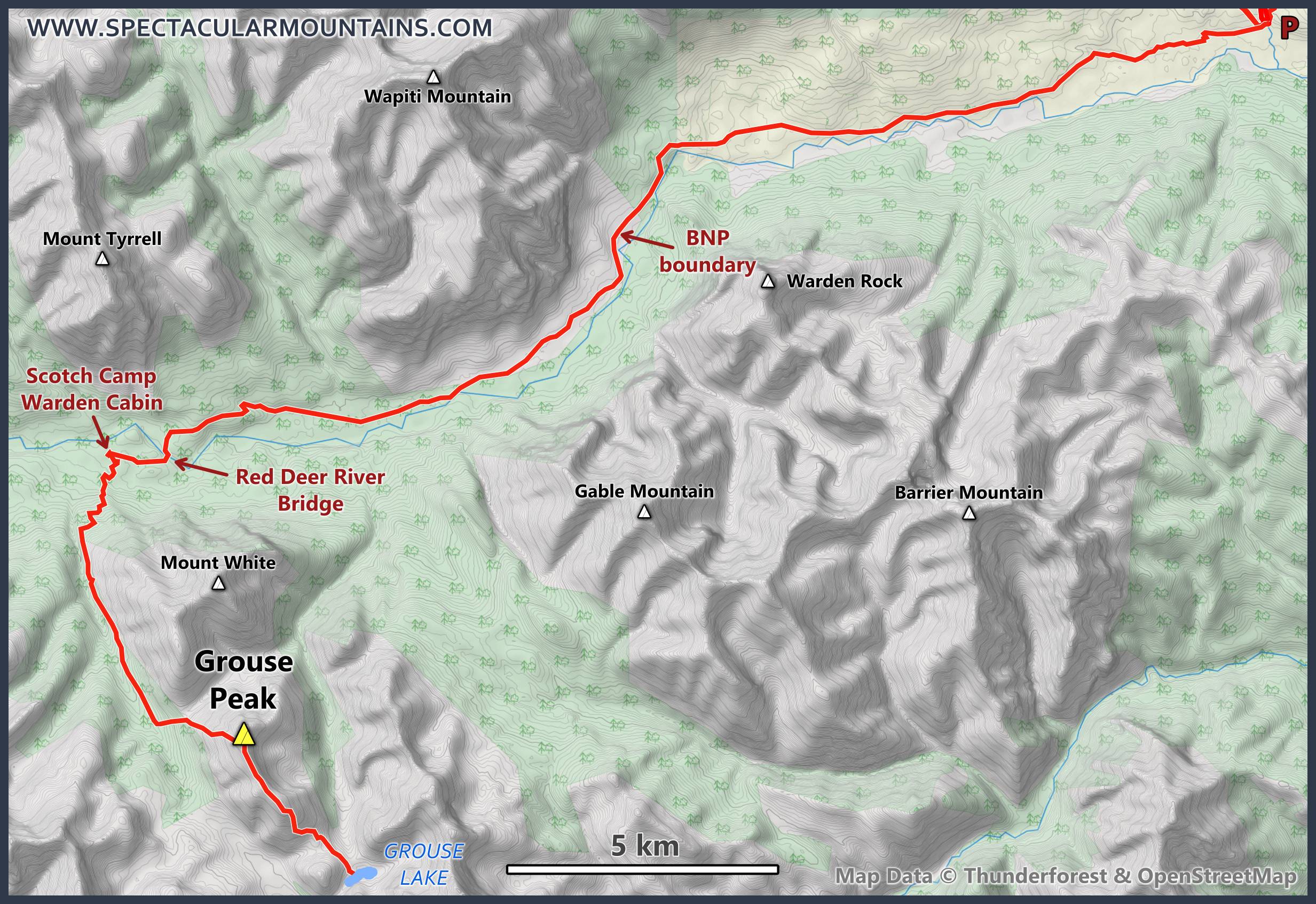 Tri-County Peak (Guardsman Peak) Hiking Route